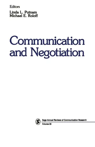 Cover of Communication and Negotiation - Vol. 20