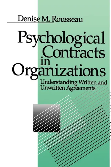 Cover of Psychological Contracts in Organizations