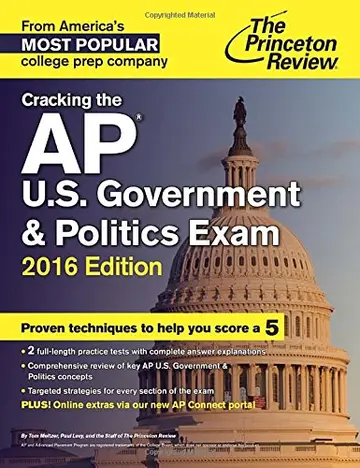 Cover of Cracking the AP U.S. Government & Politics Exam, 2016 Edition