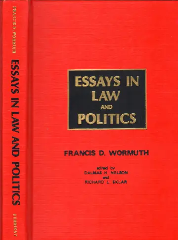 Cover of Essays in Law and Politics