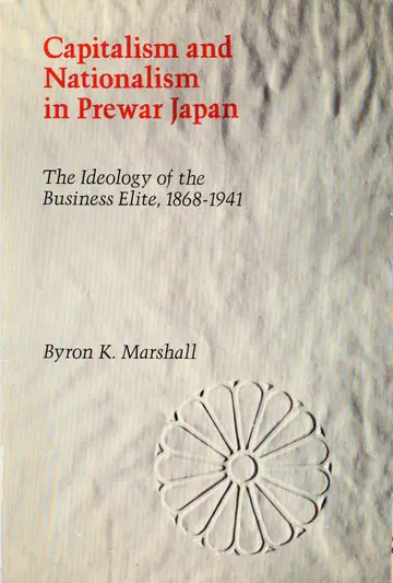 Cover of Capitalism and Nationalism in Prewar Japan