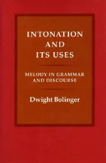Cover of Intonation and Its Uses