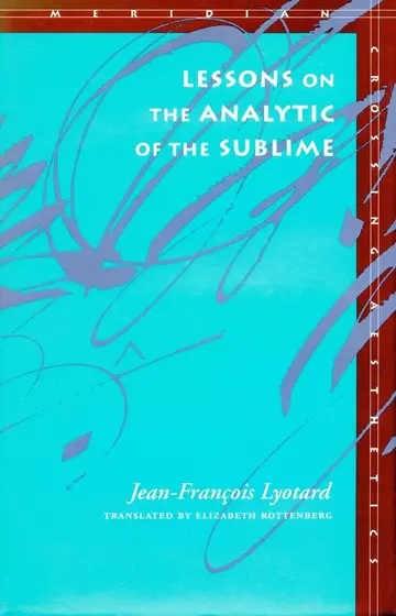 Cover of Lessons on the Analytic of the Sublime