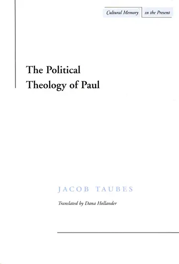 Cover of The Political Theology of Paul