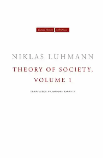 Cover of Theory of Society, Volume 1
