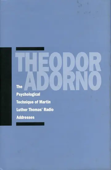 Cover of The Psychological Technique of Martin Luther Thomas' Radio Addresses