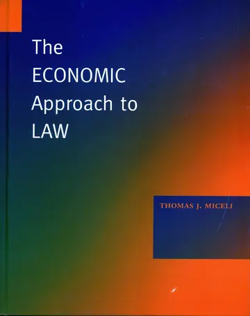 Cover of The Economic Approach to Law