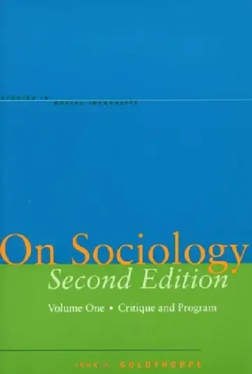 Cover of On Sociology Second Edition Volume One