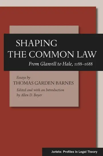 Cover of Shaping the Common Law