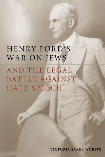 Cover of Henry Ford's War on Jews and the Legal Battle Against Hate Speech