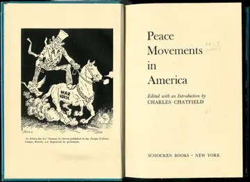 Cover of Peace Movements in America