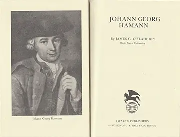 Cover of Johann Georg Hamann