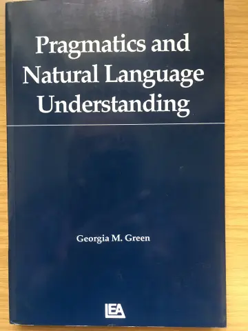 Cover of Pragmatics and Natural Language Understanding