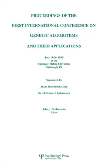 Cover of Proceedings of the First International Conference on Genetic Algorithms and Their Applications