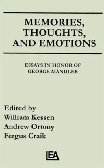 Cover of Memories, Thoughts, and Emotions