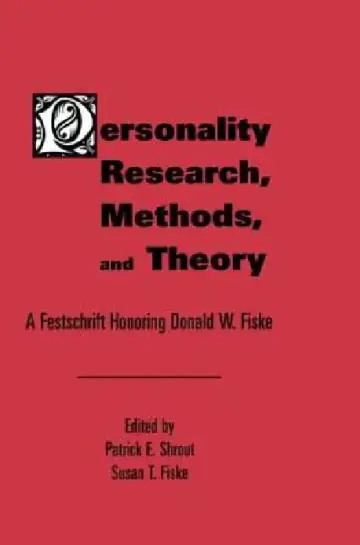 Cover of Personality Research, Methods, and Theory