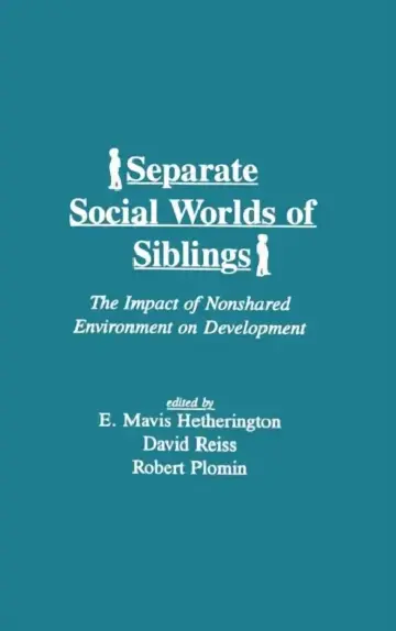 Cover of Separate Social Worlds of Siblings
