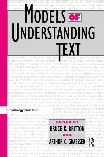 Cover of Models of Understanding Text