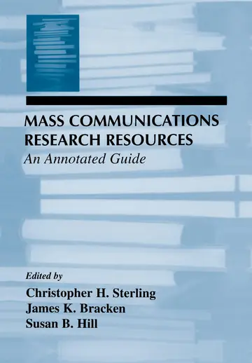 Cover of Mass Communications Research Resources