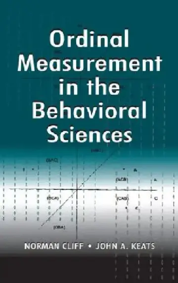 Cover of Ordinal Measurement in the Behavioral Sciences