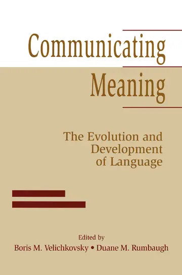 Cover of Communicating Meaning