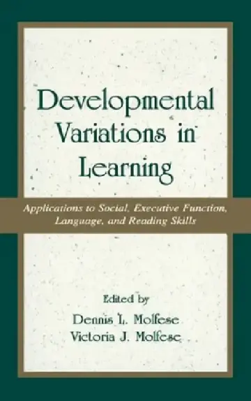 Cover of Developmental Variations in Learning