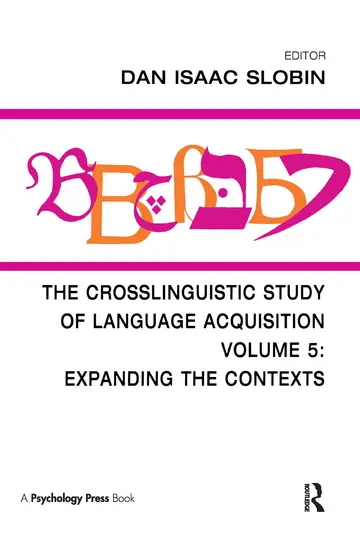 Cover of Crosslinguistic Study of Language Acquisition
