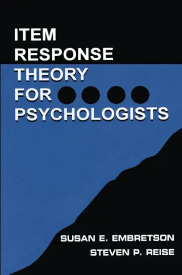 Cover of Item Response Theory for Psychologists