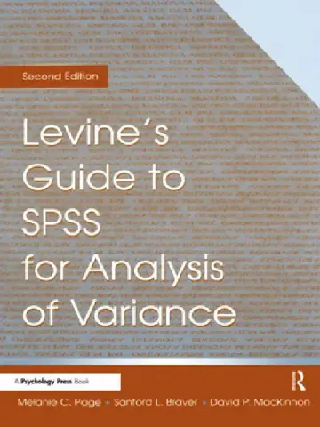 Cover of Levine's Guide to SPSS for Analysis of Variance
