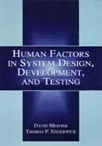 Cover of Human Factors in System Design, Development, and Testing