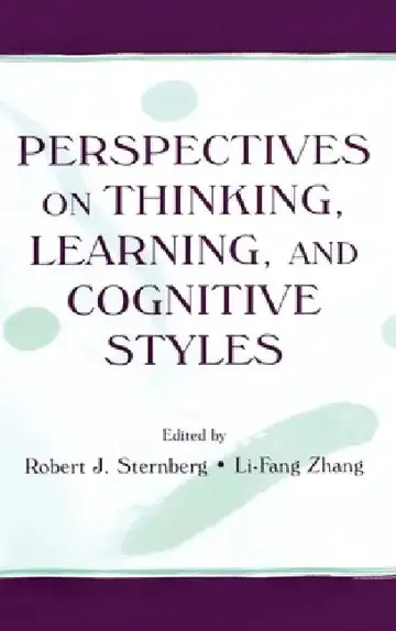 Cover of Perspectives on Thinking, Learning, and Cognitive Styles