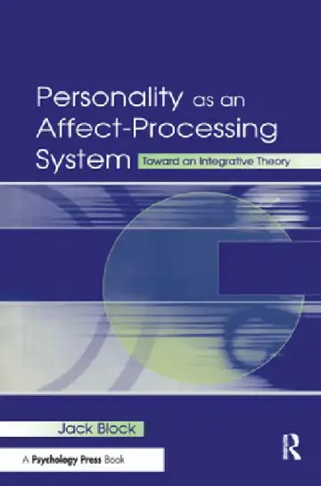 Cover of Personality as an Affect-Processing System