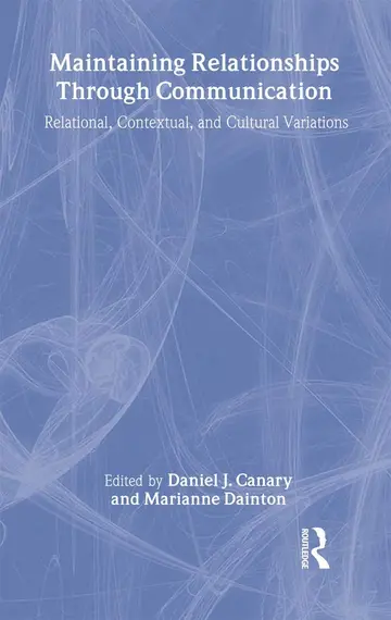 Cover of Maintaining Relationships Through Communication