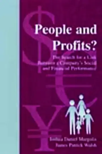 Cover of People and Profits?