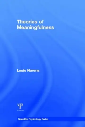 Cover of Theories of Meaningfulness