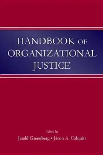 Cover of Handbook of Organizational Justice