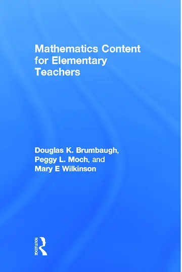 Cover of Mathematics Content for Elementary Teachers