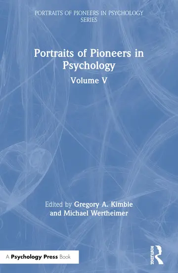 Cover of Portraits of Pioneers in Psychology