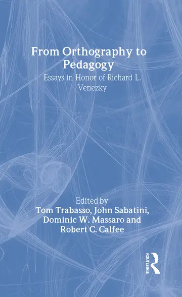Cover of From Orthography to Pedagogy