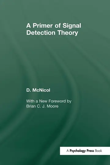 Cover of A Primer of Signal Detection Theory