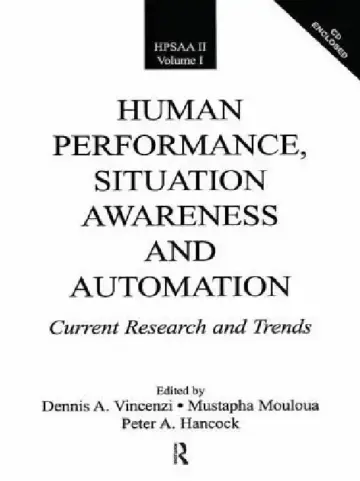 Cover of Human Performance, Situation Awareness, and Automation