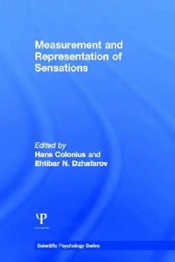 Cover of Measurement and Representation of Sensations