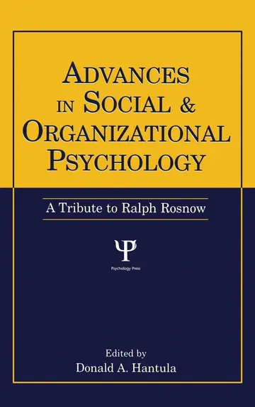 Cover of Advances in Social and Organizational Psychology