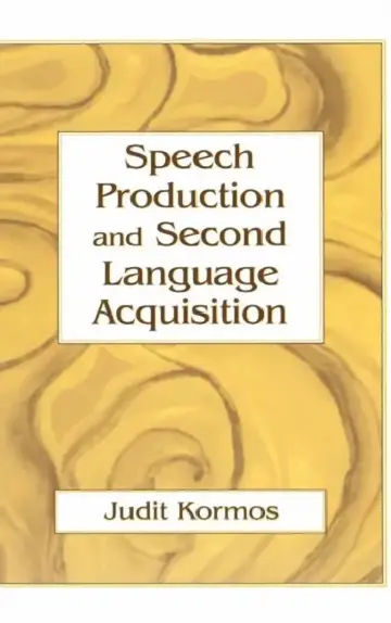 Cover of Speech Production and Second Language Acquisition