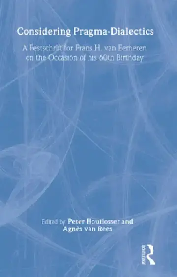 Cover of Considering Pragma-Dialectics