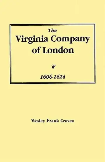 Cover of Virginia Company of London, 1606-1624