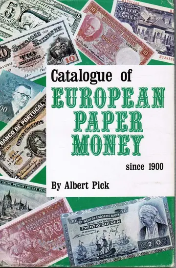 Cover of Catalogue of European paper money since 1900