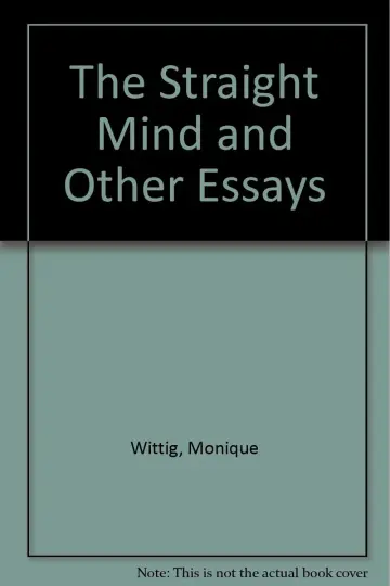 Cover of The Straight Mind and Other Essays