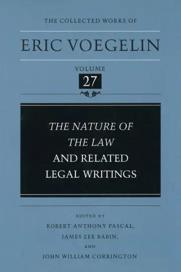 Cover of Nature of the Law and Related Legal Writings (CW27) Volume 27