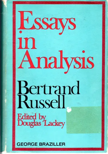 Cover of Essays in Analysis